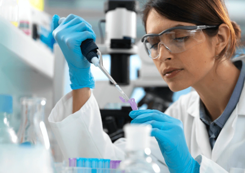 Scientist Using Pipette